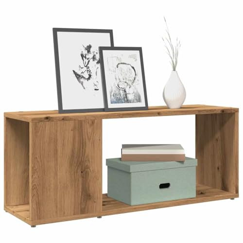 Xichuzi TV-Schrank Artisan-Eiche 80x24x32 cm Holzwerkstoff, TV Lowboard, Fernsehschrank, Fernsehtisch, Fernseher Schrank, TV Sideboard, TV Board, TV Cabinet, TV Bank, TV Kommode - 856733