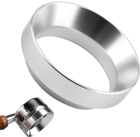 Anillo dosificador de café de 51 mm, embudo para máquina de café con imán, recogedor de polvo para cafetera de aleación de aluminio, para cuenco de infusión de alambre de café