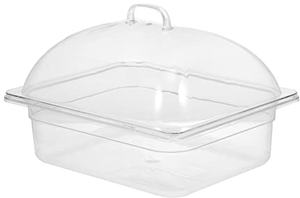 VINTORKY Vassoio Buffet Trasparente con Coperchio in Antiruggine per Conservazione Frutta e Dolci Multiuso per Famiglia Feste e Ristoranti