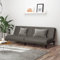 Woonisher Schlafsofa 2-Sitzer Grau Kunstleder