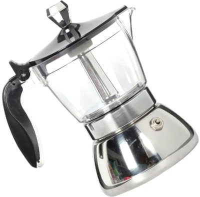 GALPADA Caffettiera in Acciaio Macchina Espresso Caffettiera Domestica Bollitore Resistente Per Casa e Ufficio