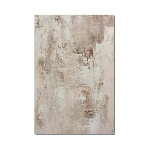 18meng Art Abstrakt Leinwand Bilder 180x90 cm Beige Weiß Leinwandbild 1 tlg Kunstdruck Wandbilder Modern Groß XXL Wohnzimmer Schlafzimmer Wanddekoration Canvas Design Wandbild Frameless