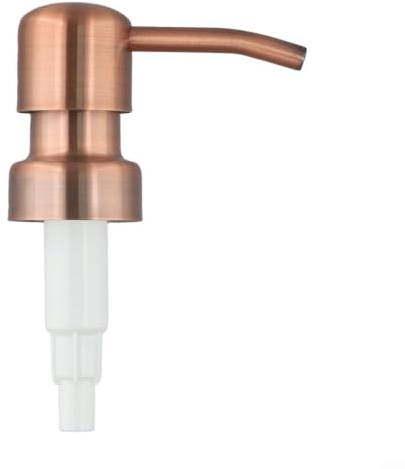 Vootnifig 2 Pack Metal Soap Dispenser Replacement Pump 304 Stainless Steel Fits 28/400 Bottles Leak-Resistant Gasket Smooth Strong Spring(Rose Gold)
