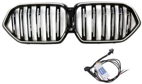 Frontgrill mit Nierenform Kompatibel Mit X6 G06 M60i 2023 2024 2025 Frontstoßstangengrill Mit Kameraöffnung Frontgrill Fahrzeugaußenbereich(color1)