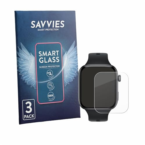 Savvies 3 Stück Panzer Schutz Glas für Honor Watch X5i 9H Schutzfolie, Glas-Folie, HD Klar, Blasenfrei, Anti-Fingerabdruck, Stoßfest, Displayschutz