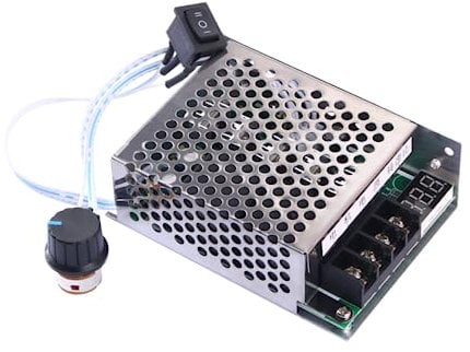 DollaTek 10V-55V 12V 24V 36V 40A DC-Motordrehzahlregler Vorwärts rückwärts verstellbarer Drehknopfschalter plus Steuertreiber mit Digitalanzeige