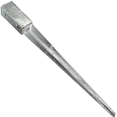 1 Einschlagbodenhülse für 60mm Pfosten Tiefe 750mm, 1,8mm stark