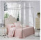 HOXMOMA Moskitonetzhalter Vier Eckbett, Edelstahl Baldachin Moskitonetz Baldachin Rahmen, Gestell für Twin/Full/Queen/King Size/California King,22mm,1.8×2m Bed