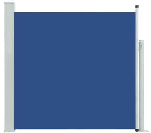 vidaXL Seitenmarkise Ausziehbar Sonnenschutz Sichtschutz Windschutz Seitenrollo Markise Seitenwandmarkise Balkon Garten Terrasse 170x300cm Blau