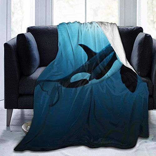 HDAXIA Decke Kuscheldecke,The Dreamer Orca, warmes ultraweiches Flanellvlies Leichte Decke Schlafsofa Wohnzimmer Schlafzimmer für Erwachsene Kinder