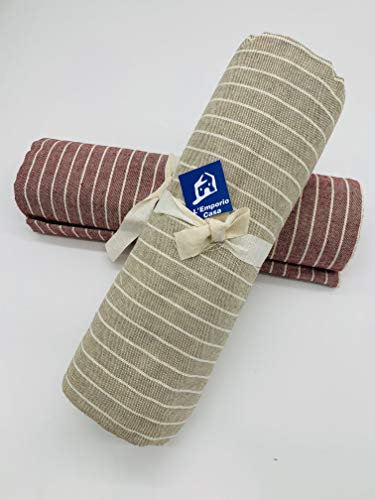 L'Emporio Casa Telo Copridivano Copriletto Tela Grossa Robusta Cotone in Panama 160X260-260x280-360x280 Misure Maxi Lenzuolo Copritutto Cotone Granfoulard Made Italy (BEIGE, 160X280)