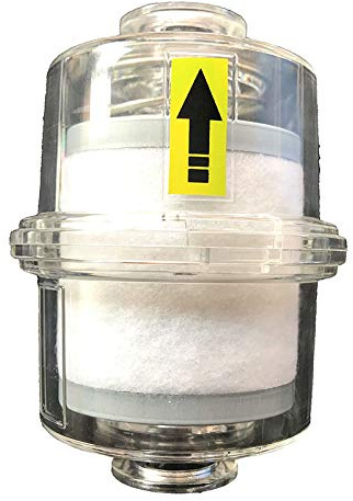 KF25/KF40 Oil Mist Filter for Vacuum Pump Exhaust | For Rotary Vane Vacuum Pumps. 95%+ Filtration Efficiency. Transparent Housing. Reduces Oil Mist & Fumes