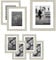Americanflat 7er Pack Bilderrahmen Set - Helles - Enthält einen Rahmen 28x36cm, zwei Rahmen 20x25cm und vier Rahmen 13x18cm - Wanddekoration mit Bruchsicherem Glas und Aufhängevorrichtung