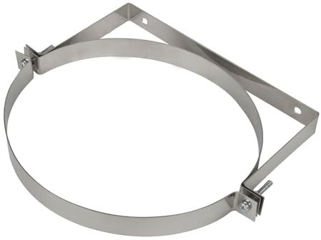 Chimney Pipe Wall Bracket Liner - Clip Flue Liner Clamp - Multi Fuel Tube Mount. (200mm) 200mm