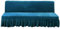 Velours Housse De Canapé-lit Extensible, Doux Housse Clic Clac sans Accoudoirs Pliant Housses De Canapé avec Jupe Antidérapant Couvre pour Canapé pour Salon-Bleu-L 180-200cm(71-78in)