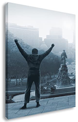 Artis Prints Leinwandbild Rocky | Boxen - Training - Film, Wandbild auf Keilrahmen gespannt - Klein bis XXL, Wohnzimmer - Flur - Dekoration