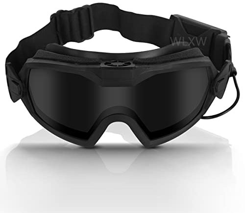 WLXW Gafas Tácticas Antiniebla para Paintball con 2 Lentes, Ventilador, Gafas Tácticas Airsoft, Gafas para Paintball, Gafas Antipolvo para Esquí, Accesorio para Paintball,Negro