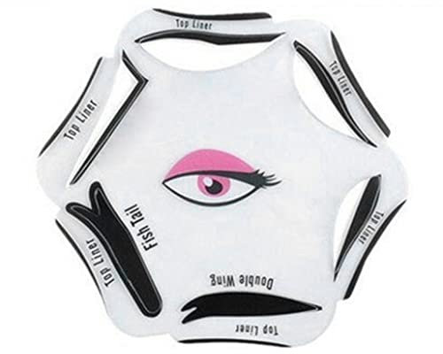 Rachlicy Eyeliner -Schablone 6 in 1 Eyeline Guide Template Cat Liner Make -up -Werkzeug Für Augen, Eyeliner -Schablone, Katzenschablone Für Augen, Eyeliner -vorlage