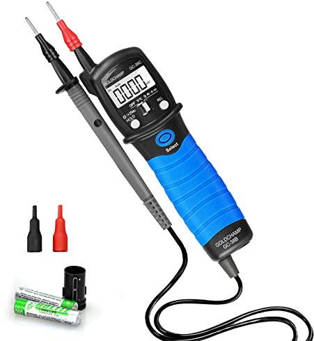 Digital Multimeter Durchgangsprüfer Voltmeter Spannungsprüfer,6000 Counts Stromprüfer Duspol Spannungsprüfer Ohmmeter AC/DC Voltmeter/Widerstand/Diode/Kapazität,Datenhaltung Taschenlampe