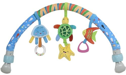 caterbee Baby mobile Bassinet Toys,Activity travel Arch toy bar for Toddlers (Star)