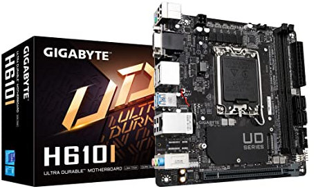 GIGABYTE H610I (H610/Intel/LGA 1700/Mini-ITX/DDR5/M.2/PCIe 4.0/USB 3.2 Gen1/Intel GbE LAN Chip/placa madre)
