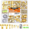 303Pcs Picture Hanging Kit Picture Hangers Assorted Kit with Heavy Duty Wall Hooks Sawtooth Picture Wire D Rings Hardware Nails Eye Hooks and Picture Hanging Tool for Frame Canvas Mounting
