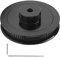 Riemenscheibe, Synchronrad 80T 5 Mm GT2 Zahnriemenscheibe, Legierter Stahl, Elektromotor-Riemenscheibe, Mechanische Riemenscheiben Für 3D-Drucker, CNC-Drehmaschine(Schwarz)