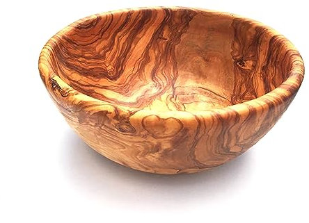 medina mood Bol diamètre au choix : 20/22/24/26/28/30/32/34 cm, saladier, bol à fruits, bol en bois, fabriqué à la main en bois d'olivier (Ø 24 cm)