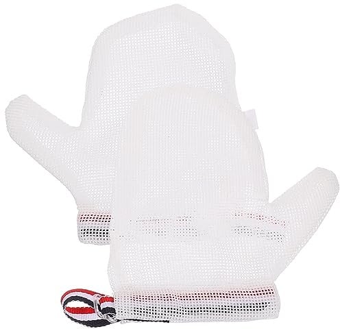 FOMIYES 2 Pairs Anti-eating Gloves Essentials for Newborn Thumb Sucking Stop for No Scratch Gloves Mittens Weaning Pacifiers Baby Supplies Nylon Boy White Anti-eating Hands Nail Biting