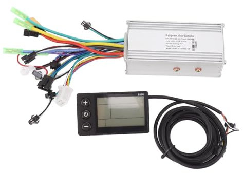 BuyWeek Kit Controller Motore Brushless Bici Elettrica, 36V 48V 60V 1000W 38A Controller Onda Sinusoidale a 3 modalità con 866 Kit Pannello Display LCD