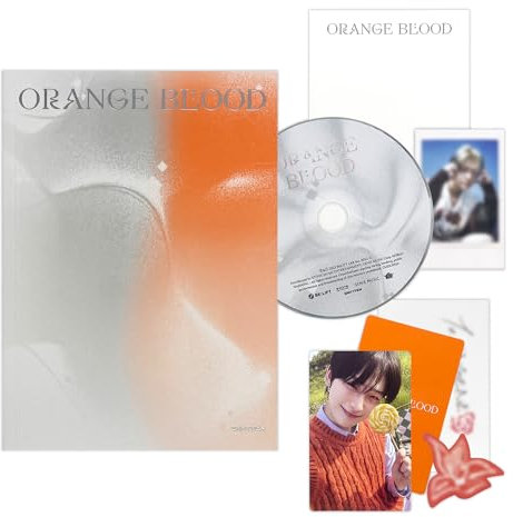 ENHYPEN - [ORANGE BLOOD] (ENGENE Ver.) Photo Book + CD-R + Photo Card A + Photo Card B + Message Card + Photo Sticker + Drawing Sticker + Postcard + 2 Pin Badges + 4 Extra Photocards