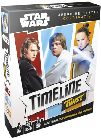Zygomatic Timeline Twist Star Wars, kooperatives Kartenspiel für Erwachsene und Familien, ab 7 Jahren, 2 bis 8 Spieler, 15 Minuten pro Spiel, Spanisch