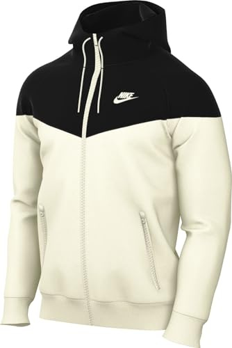 Nike Sportswear Windrunner Herrenjacke Mit Kapuze, Sail/Black/Sail, DA0001-134, XL