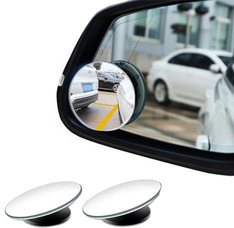 Toter-Winkel-Spiegel für Autos, 360 ° drehbare Sway justierbarer - Wasserdichte - HD rahmenlos, konvexer Rückspiegel für universelle Autos, SUV und LKW - 2 Stück