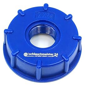 IBC Adapter Kappe S60x6 Grobgewinde 3/4 Innengewinde Kunststoff blau