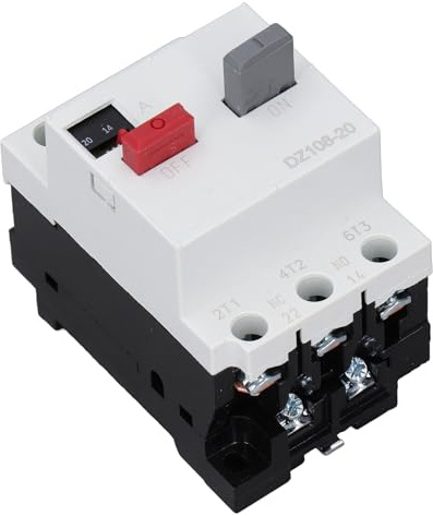 Interruttore Automatico Salvamotore Versatile, Interruttore Automatico Salvamotore in Plastica Durevole AC380V 3P Protezione Sottotensione per Macchinari (14-20A)