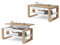 All4All Couchtisch Nico - Kaffeetisch - Wohnzimmertisch - Laptoptisch - Sofatisch - ausziehbar - ausklappbar - 100x60cm - 05 - Wotan Eiche + Weiß