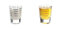 Glass Measuring Cups for Small Amounts of Liquids Such as Milk, Coffee, Cocktails, Whisky, Tequila, Spirits and Wine, 2 Pcs - One Red, One Black (60ML)