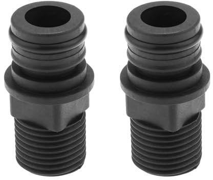 Create Idea 2pcs Black 1/2inch BSP Male to 3/4inch Quick Connector Pump Port Adapter