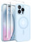 CAPRARO Magnetic for iPhone 14 Pro Case, [Compatible with MagSafe] [Full Camera Protection] Shockproof Protective Slim Translucent Matte Phone Case iPhone 14 Pro Case,LightBlue