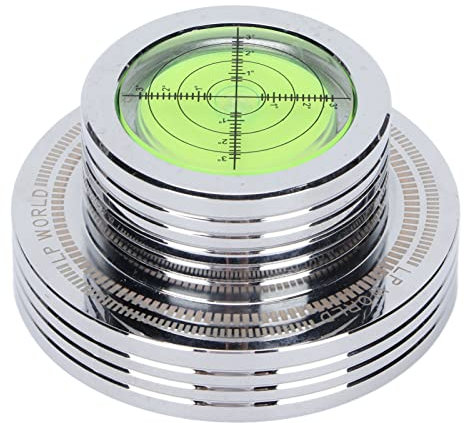 Beufee Schallplatten-Gewichtsstabilisator, Schallplatten-Stabilisator, Vinyls, Schallplatten-Gewichtsstabilisator, Plattenklemme, Plattenspieler-Plattenmatte Mit Wasserwaage(Splitter)