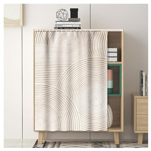 YYLDPFDC Schrank Schatten Vorhang, Vorhang Unter Dem Waschbecken, Kurzer küche vorhänge, Privatsphäre Gardine, Gleitschienen ohne Bohren, Blickdicht Knitterfrei 90x120cm
