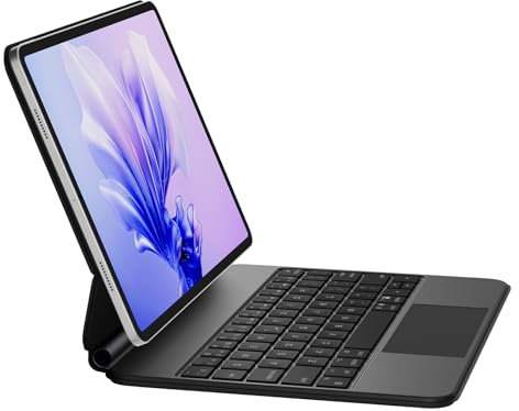 riwezox Teclado para iPad Air de 11 pulgadas (M2) 2024, teclado mágico para iPad Pro de 11 pulgadas (4ª/3ª/2ª/1ª), funda de teclado para iPad Air de 10.9 pulgadas (5ª/4ª), con trackpad multitáctil