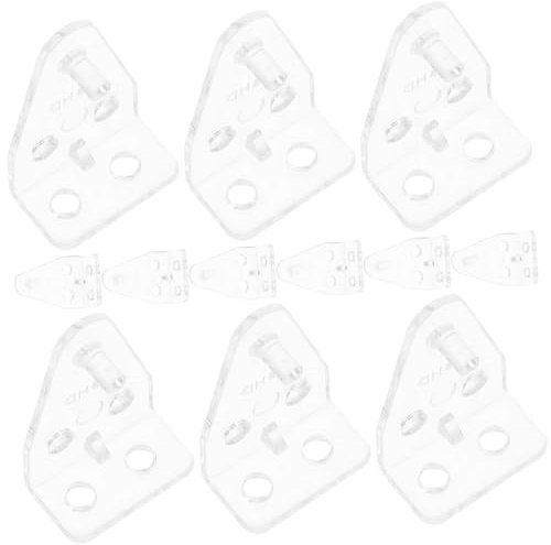 VOSAREA 12Pcs Blind Hold Down Bracket Clear Brackets for Roller Shades Easy to Install Blinds Bottom Rail Holder and Rust-resistant for Blinds