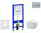 Geberit Duofix - Set Vorwandelement, Gaia-WC mit Softclose-Sitz und Delta01-Betätigungsplatte, Chrom matt SANI11CA1131