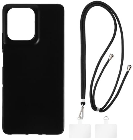 Crossbody/Neck Strap TPU Phone Case Combo Compatible with Motorola Moto G75 5G, Shockproof Protective Cover with Adjustable Lanyard