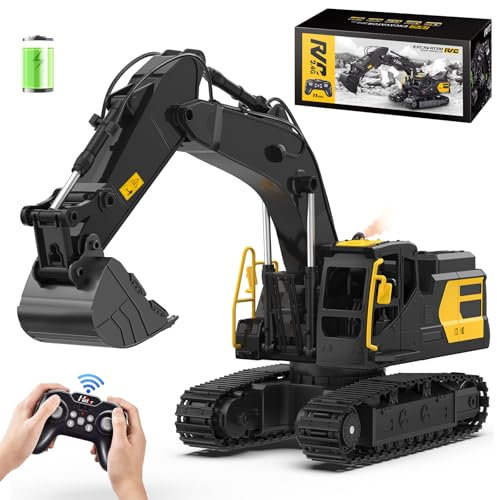 18.1 RC Excavator Toy for Boys, 1:18 Remote Control Construction Vehicle