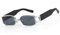 MEGAVOW Klassische Rechteckige Sonnenbrille für Damen Herren, Trendy Sonnenbrille Kleine Mode Hippie Brille Vintage Steampunk Sonnenbrille UV400 Schutz