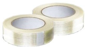 SAIPAK Confezione da 48 rotoli di nastro adesivo, rinforzato, con fibre di vetro,19 mmx50 mt