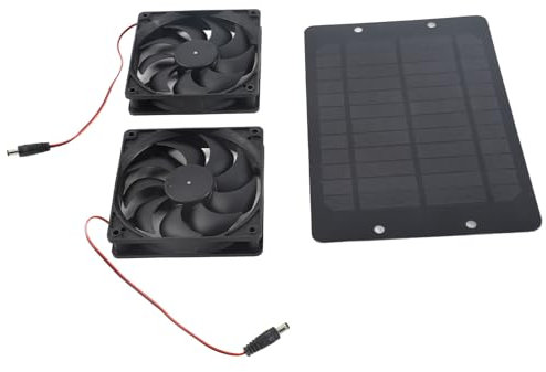 20W Solarlüfter, Solar -betriebenes Dual -Lüfter 12V, Effizientes Energiespar -Solarpanel -Lüfterkit mit Schalter für RV -Greenhouse Pet Home